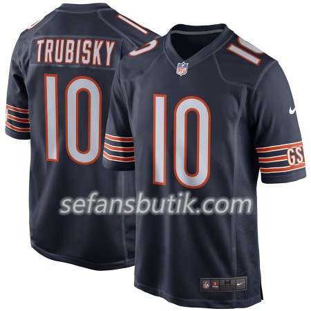 Chicago Bears Tröjor Mitchell Trubisky 10 Nike Navy - Herr
